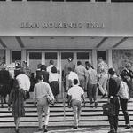 1960's people walking into lake superior hall